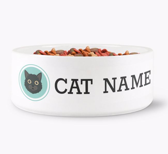 '{breedFullName} Icon' - Personalised Cat Bowl 